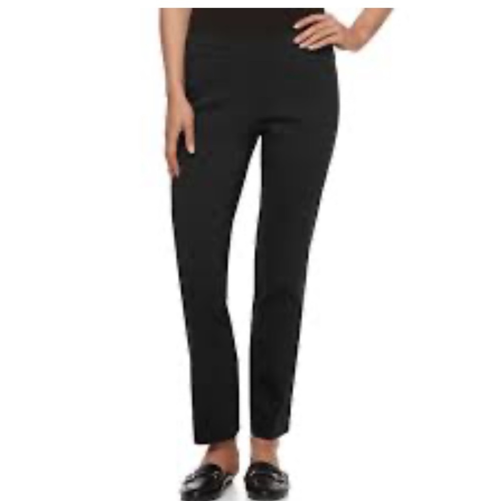 APT. 9 Black Rayon Blend Pullon Ankle Pants 6P NWOT